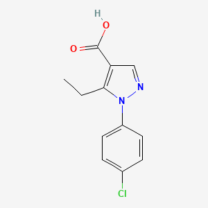 molecular formula C12H11ClN2O2 B1486369 1-(4-chlorophenyl)-5-ethyl-1H-pyrazole-4-carboxylic acid CAS No. 1152881-17-8