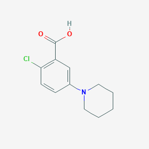 molecular formula C12H14ClNO2 B1486371 2-Chloro-5-piperidin-1-yl-benzoic acid CAS No. 915921-24-3