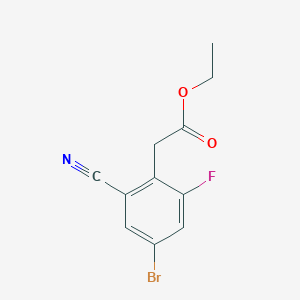 molecular formula C11H9BrFNO2 B1486376 Ethyl 4-bromo-2-cyano-6-fluorophenylacetate CAS No. 1805583-78-1