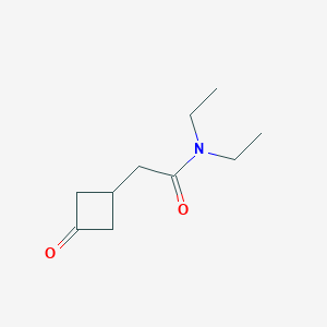molecular formula C10H17NO2 B14863779 N,N-diethyl-2-(3-oxocyclobutyl)acetamide 