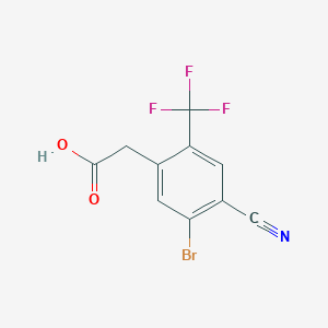 molecular formula C10H5BrF3NO2 B1486378 5-Bromo-4-cyano-2-(trifluoromethyl)phenylacetic acid CAS No. 1805522-76-2