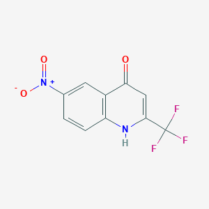 molecular formula C10H5F3N2O3 B1486381 6-Nitro-2-(trifluoromethyl)quinolin-4-ol CAS No. 59108-08-6
