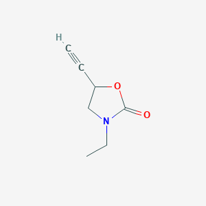molecular formula C7H9NO2 B14863812 3-Ethyl-5-ethynyloxazolidin-2-one 
