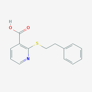 molecular formula C14H13NO2S B148639 2-[(2-Phenylethyl)thio]nicotinic acid CAS No. 496775-95-2