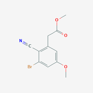 Methyl 3-bromo-2-cyano-5-methoxyphenylacetate