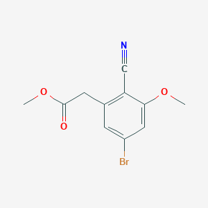 Methyl 5-bromo-2-cyano-3-methoxyphenylacetate