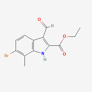 Ethyl 6-bromo-3-formyl-7-methyl-1H-indole-2-carboxylate