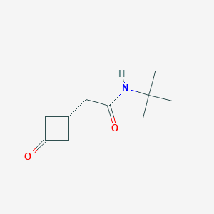 molecular formula C10H17NO2 B14863933 N-(tert-butyl)-2-(3-oxocyclobutyl)acetamide 
