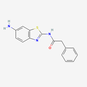 molecular formula C15H13N3OS B14863952 N-(6-amino-1,3-benzothiazol-2-yl)-2-phenylacetamide 