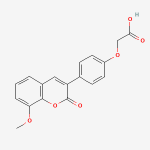 molecular formula C18H14O6 B1486396 [4-(8-methoxy-2-oxo-2H-chromen-3-yl)phenoxy]acetic acid CAS No. 1010924-54-5