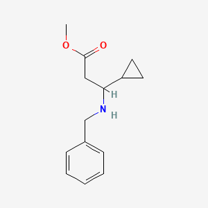 molecular formula C14H19NO2 B14864042 Methyl 3-(benzylamino)-3-cyclopropylpropanoate 