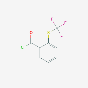 molecular formula C8H4ClF3OS B14864049 2-(Trifluoromethylthio)benzoyl chloride 