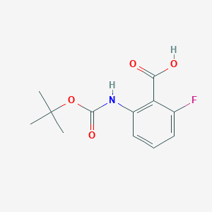 molecular formula C12H14FNO4 B1486408 2-((tert-Butoxycarbonyl)amino)-6-fluorobenzoic acid CAS No. 1048919-15-8