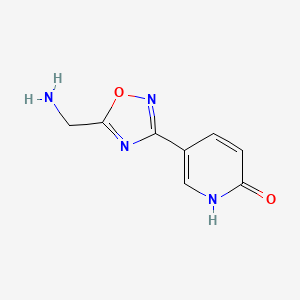 B1486414 5-(5-(Aminomethyl)-1,2,4-oxadiazol-3-yl)pyridin-2-ol CAS No. 1550947-43-7