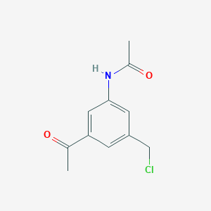 molecular formula C11H12ClNO2 B14864145 N-(3-Acetyl-5-(chloromethyl)phenyl)acetamide 