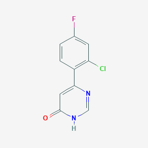 molecular formula C10H6ClFN2O B1486415 6-(2-Chloro-4-fluorophenyl)pyrimidin-4-ol CAS No. 1700593-67-4