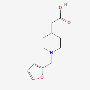 molecular formula C12H17NO3 B1486418 2-(1-(Furan-2-ylmethyl)piperidin-4-yl)acetic acid CAS No. 1158691-14-5