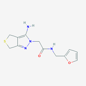 molecular formula C12H14N4O2S B1486421 2-(3-amino-4H-thieno[3,4-c]pyrazol-2(6H)-yl)-N-(2-furylmethyl)acetamide CAS No. 1105190-53-1