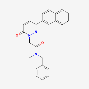 molecular formula C24H21N3O2 B14864215 N-benzyl-N-methyl-2-(3-(naphthalen-2-yl)-6-oxopyridazin-1(6H)-yl)acetamide 