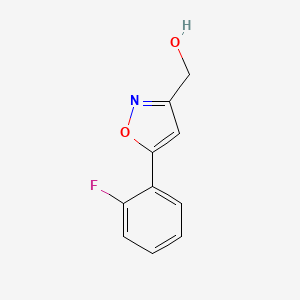 molecular formula C10H8FNO2 B1486434 [5-(2-氟苯基)异噁唑-3-基]甲醇 CAS No. 1105191-15-8