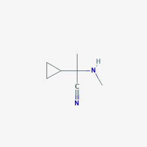 B1486441 2-Cyclopropyl-2-(methylamino)propanenitrile CAS No. 1152577-72-4