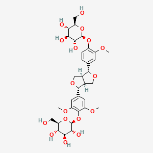 molecular formula C33H44O17 B14864512 (2S,3R,4S,5S,6R)-2-[4-[(3R,3aS,6R,6aS)-6-[3,5-dimethoxy-4-[(2S,3R,4S,5S,6R)-3,4,5-trihydroxy-6-(hydroxymethyl)oxan-2-yl]oxyphenyl]-1,3,3a,4,6,6a-hexahydrofuro[3,4-c]furan-3-yl]-2-methoxyphenoxy]-6-(hydroxymethyl)oxane-3,4,5-triol 