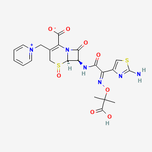 molecular formula C22H22N6O8S2 B14864556 (6R,7R)-7-[[(2E)-2-(2-amino-1,3-thiazol-4-yl)-2-(2-carboxypropan-2-yloxyimino)acetyl]amino]-5,8-dioxo-3-(pyridin-1-ium-1-ylmethyl)-5lambda4-thia-1-azabicyclo[4.2.0]oct-2-ene-2-carboxylate 