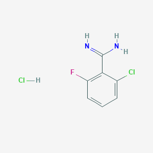 molecular formula C7H7Cl2FN2 B1486474 2-Chloro-6-fluoro-benzamidine hydrochloride CAS No. 1170884-07-7