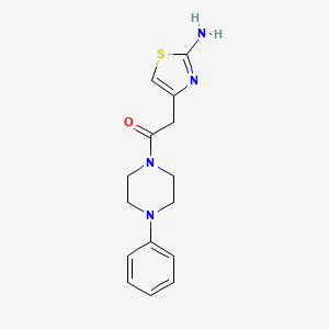 molecular formula C15H18N4OS B1486484 2-(2-Aminothiazol-4-yl)-1-(4-phenylpiperazin-1-yl)ethan-1-one CAS No. 941869-37-0