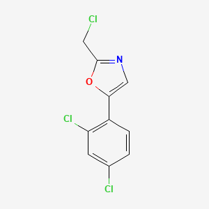 molecular formula C10H6Cl3NO B1486489 2-(Chloromethyl)-5-(2,4-dichlorophenyl)oxazole CAS No. 1094318-30-5