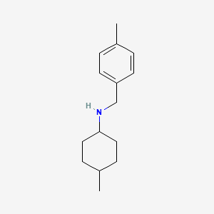 4-methyl-N-[(4-methylphenyl)methyl]cyclohexan-1-amine