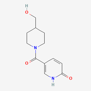 molecular formula C12H16N2O3 B1486497 5-(4-(hydroxymethyl)piperidine-1-carbonyl)pyridin-2(1H)-one CAS No. 1094301-42-4