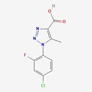 molecular formula C10H7ClFN3O2 B1486498 1-(4-chloro-2-fluorophenyl)-5-methyl-1H-1,2,3-triazole-4-carboxylic acid CAS No. 1094411-41-2