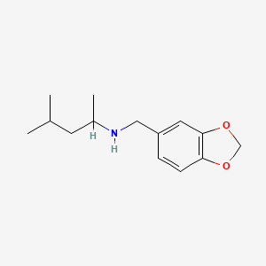 molecular formula C14H21NO2 B1486500 [(2H-1,3-benzodioxol-5-yl)methyl](4-methylpentan-2-yl)amine CAS No. 1038243-78-5