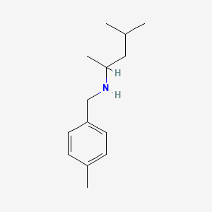 molecular formula C14H23N B1486501 (4-Methylpentan-2-yl)[(4-methylphenyl)methyl]amine CAS No. 1021068-09-6