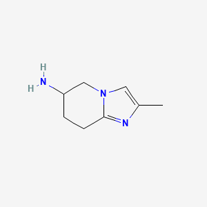 molecular formula C8H13N3 B1486504 2-methyl-5H,6H,7H,8H-imidazo[1,2-a]pyridin-6-amine CAS No. 1099621-16-5