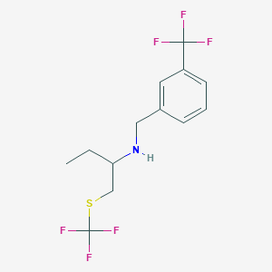molecular formula C13H15F6NS B14865060 (3-Trifluoromethyl-benzyl)-(1-trifluoromethylsulfanylmethylpropyl)-amine 