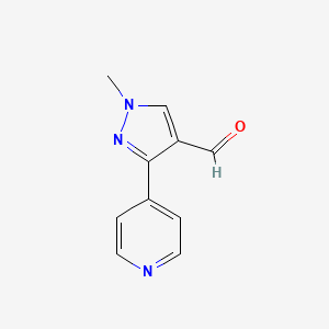 molecular formula C10H9N3O B1486510 1-methyl-3-(pyridin-4-yl)-1H-pyrazole-4-carbaldehyde CAS No. 1152546-66-1