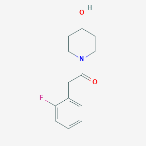 molecular formula C13H16FNO2 B1486514 2-(2-Fluorophenyl)-1-(4-hydroxypiperidin-1-yl)ethan-1-one CAS No. 1156978-11-8