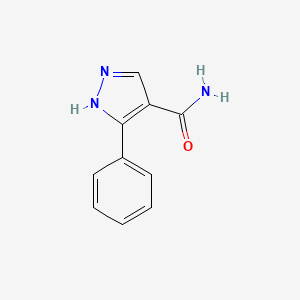molecular formula C10H9N3O B1486520 3-phenyl-1H-pyrazole-4-carboxamide CAS No. 1152573-97-1