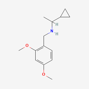molecular formula C14H21NO2 B1486526 (1-Cyclopropylethyl)[(2,4-dimethoxyphenyl)methyl]amine CAS No. 1155988-21-8