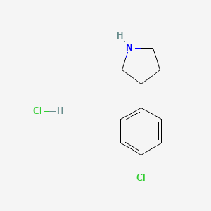 molecular formula C10H13Cl2N B1486531 3-(4-Chlorophenyl)pyrrolidine hydrochloride CAS No. 1095545-18-8