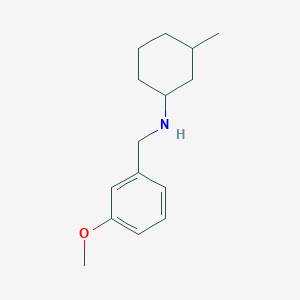 molecular formula C15H23NO B1486533 N-[(3-methoxyphenyl)methyl]-3-methylcyclohexan-1-amine CAS No. 1096849-92-1