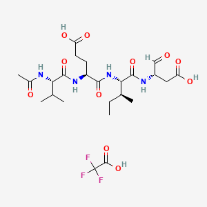 molecular formula C24H37F3N4O11 B14865408 AC-Veid-cho (tfa) 