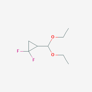 molecular formula C8H14F2O2 B14865517 2-(Diethoxymethyl)-1,1-difluorocyclopropane 
