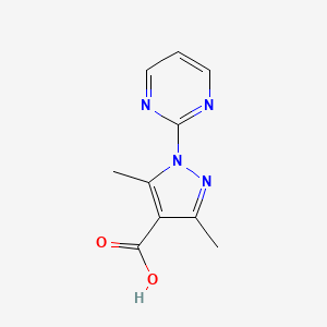 molecular formula C10H10N4O2 B1486561 3,5-dimethyl-1-(pyrimidin-2-yl)-1H-pyrazole-4-carboxylic acid CAS No. 1156916-92-5