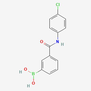 molecular formula C13H11BClNO3 B1486564 (3-((4-Chlorophenyl)carbamoyl)phenyl)boronic acid CAS No. 874288-31-0
