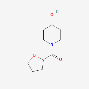 molecular formula C10H17NO3 B1486568 1-(Oxolane-2-carbonyl)piperidin-4-ol CAS No. 1156976-90-7