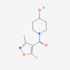 (3,5-Dimethylisoxazol-4-yl)(4-hydroxypiperidin-1-yl)methanone