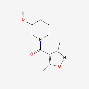 molecular formula C11H16N2O3 B1486570 (3,5-Dimethylisoxazol-4-yl)(3-hydroxypiperidin-1-yl)methanone CAS No. 1153229-06-1